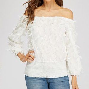 White Off-Shoulder Top